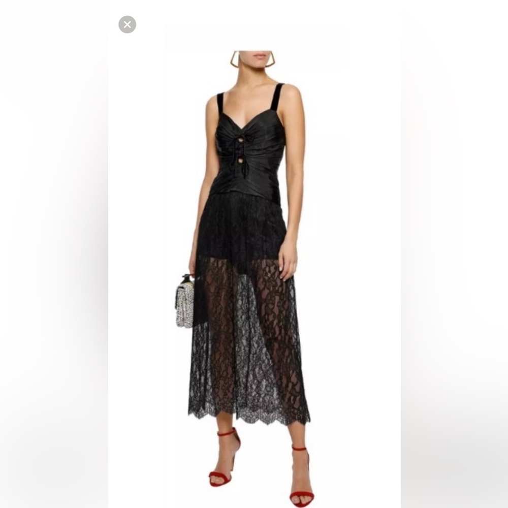 FLEUR DU MAL Lace Midi Skirt NWOT